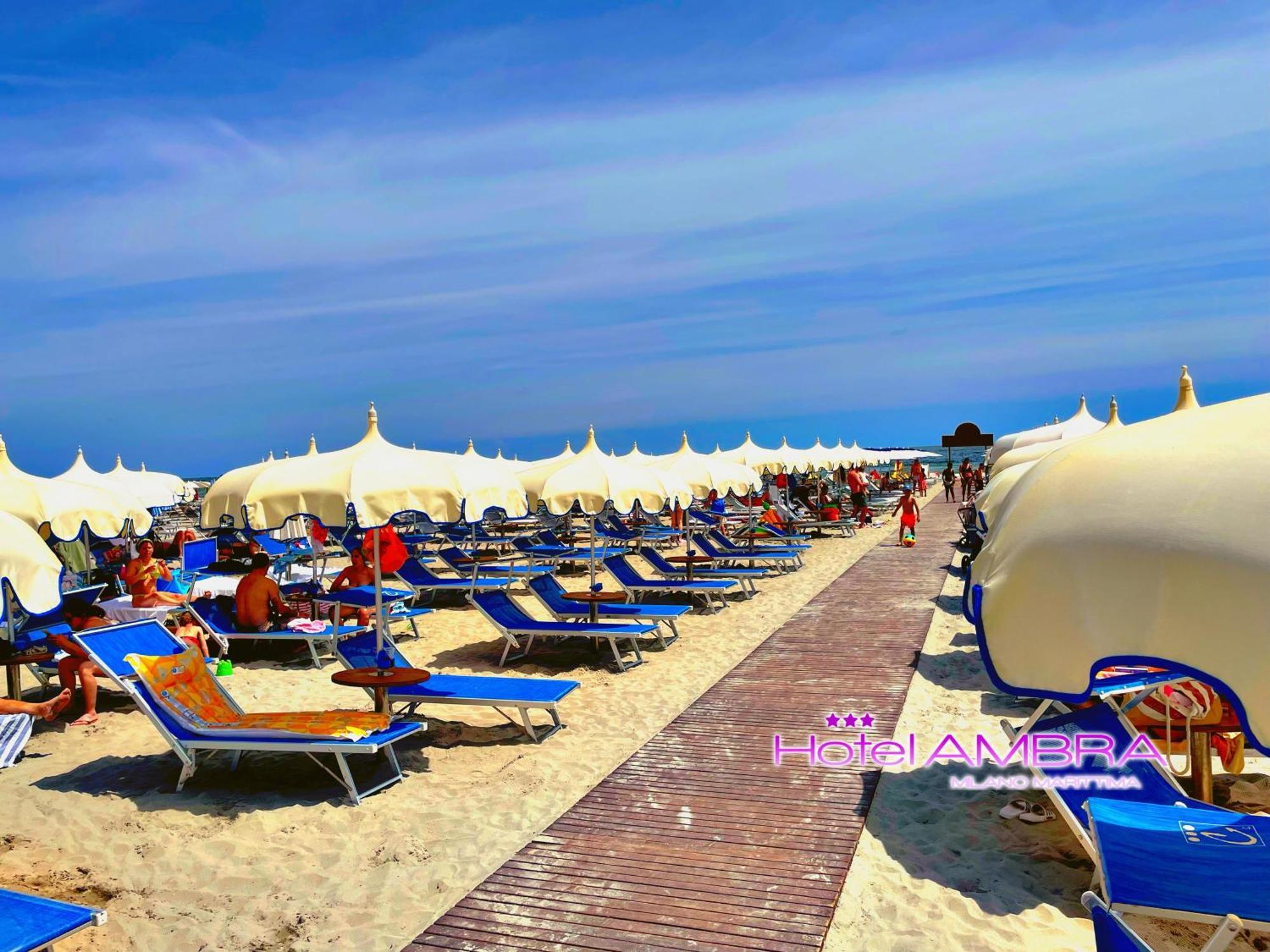 Hotel Ambra - Fronte Mare - Vicinissimi Al Centro Milano Marittima Esterno foto