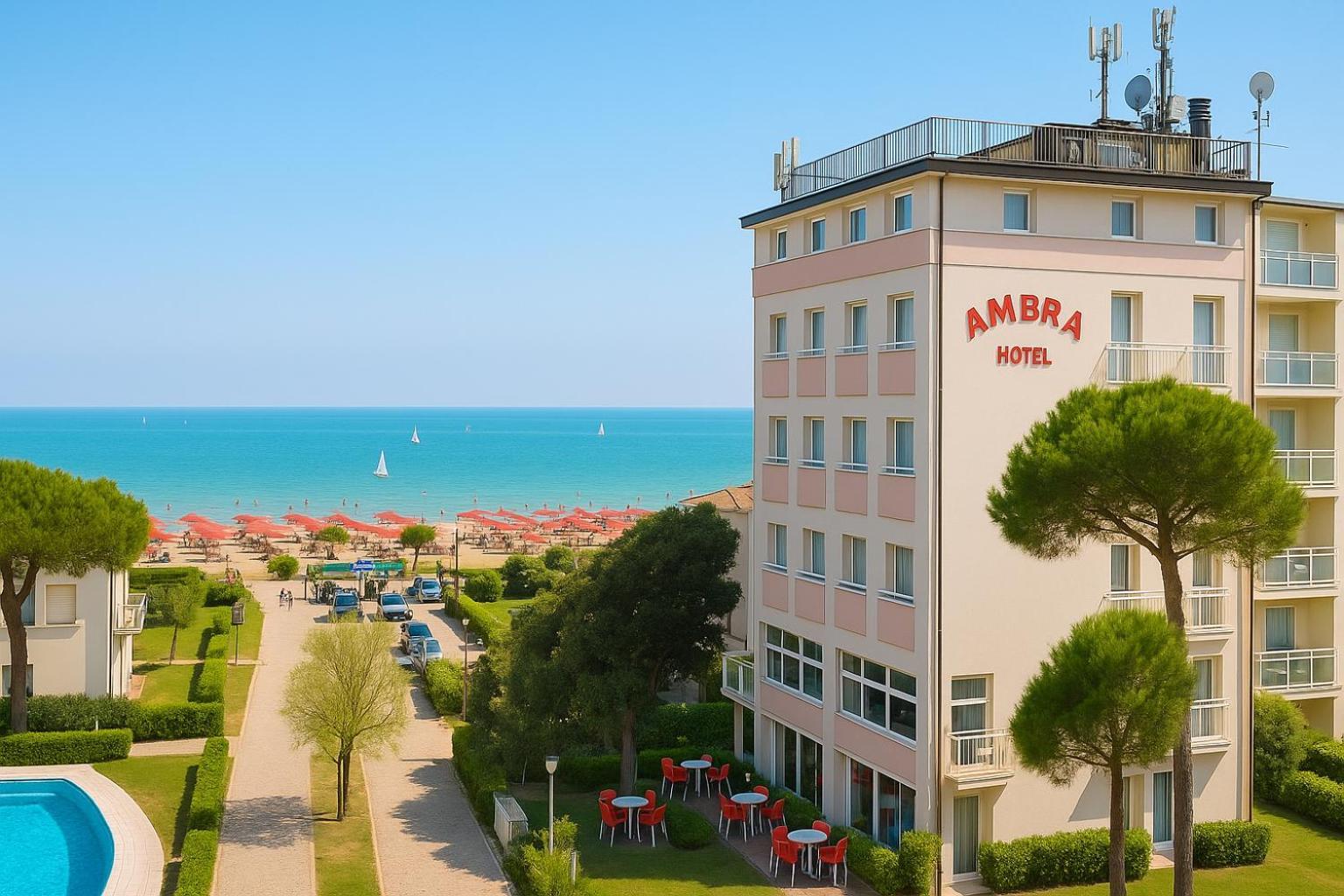 Hotel Ambra - Fronte Mare - Vicinissimi Al Centro Milano Marittima Esterno foto